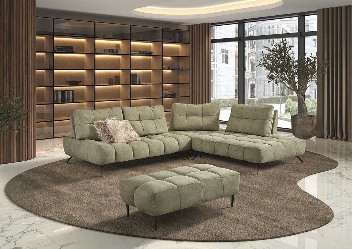 Salon Dubaï d’angle avec méridienne