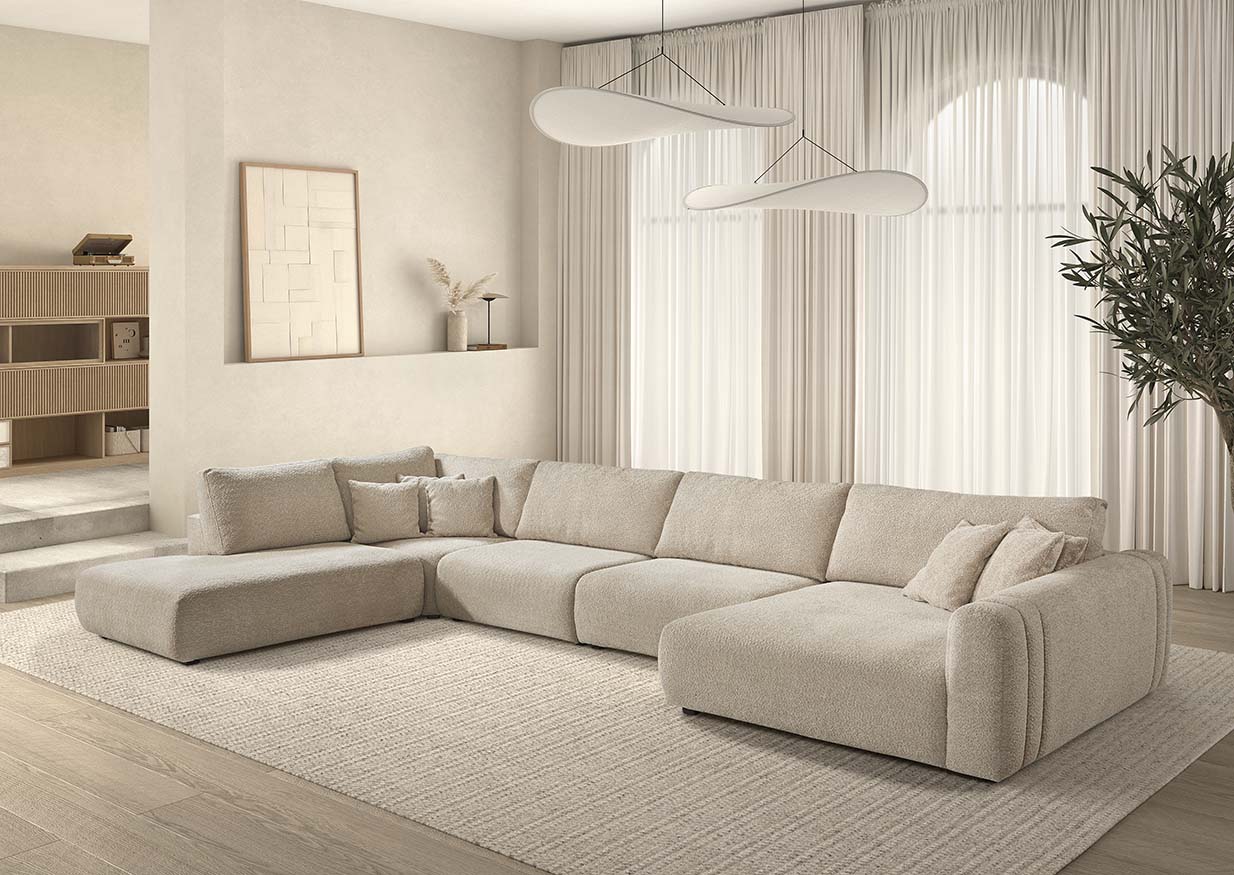 Ensemble Québec en tissu beige clair